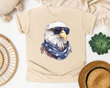 Eagle With Sunglasses Bandana graphic tee in Ivory