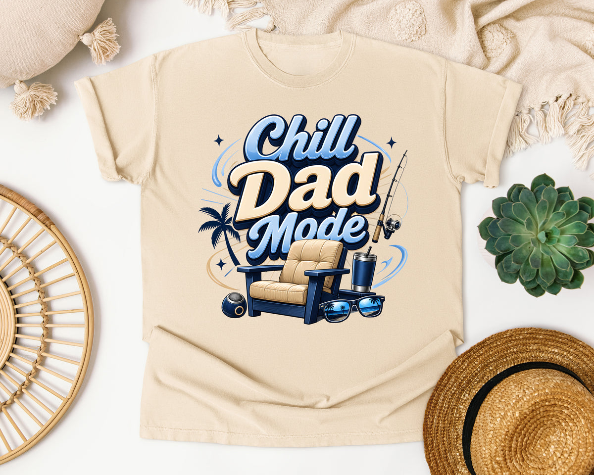 Chill Dad Mode graphic tee in Ivory