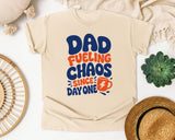 Dad Fueling Chaos Since Day One White 3 graphic tee in Ivory