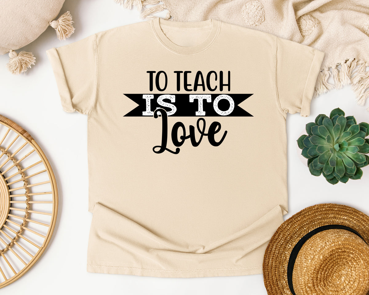 To Teach Is To Love graphic tee in Ivory