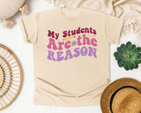 My Students Are The Reason graphic tee in Ivory