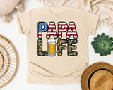 Papa Life Grey graphic tee in Ivory