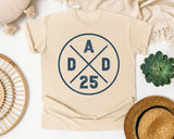 Dad Est 25 Navy graphic tee in Ivory