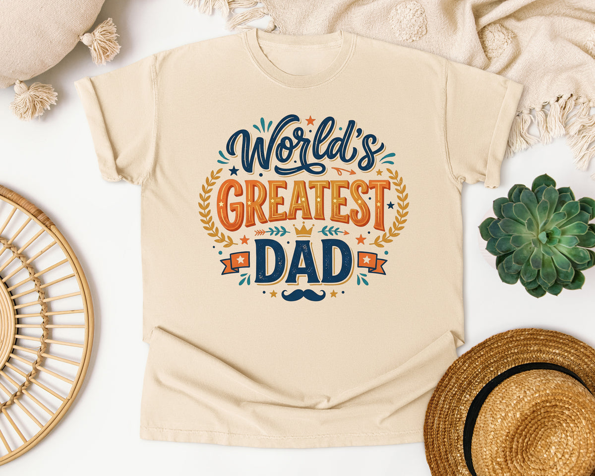 World's Greatest Dad Grey 2 graphic tee in Ivory