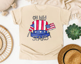 Oh My Stars Grey graphic tee in Ivory