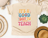 It's A Good Day To Teach Flowers Retro Graphic Tee graphic tee in Ivory