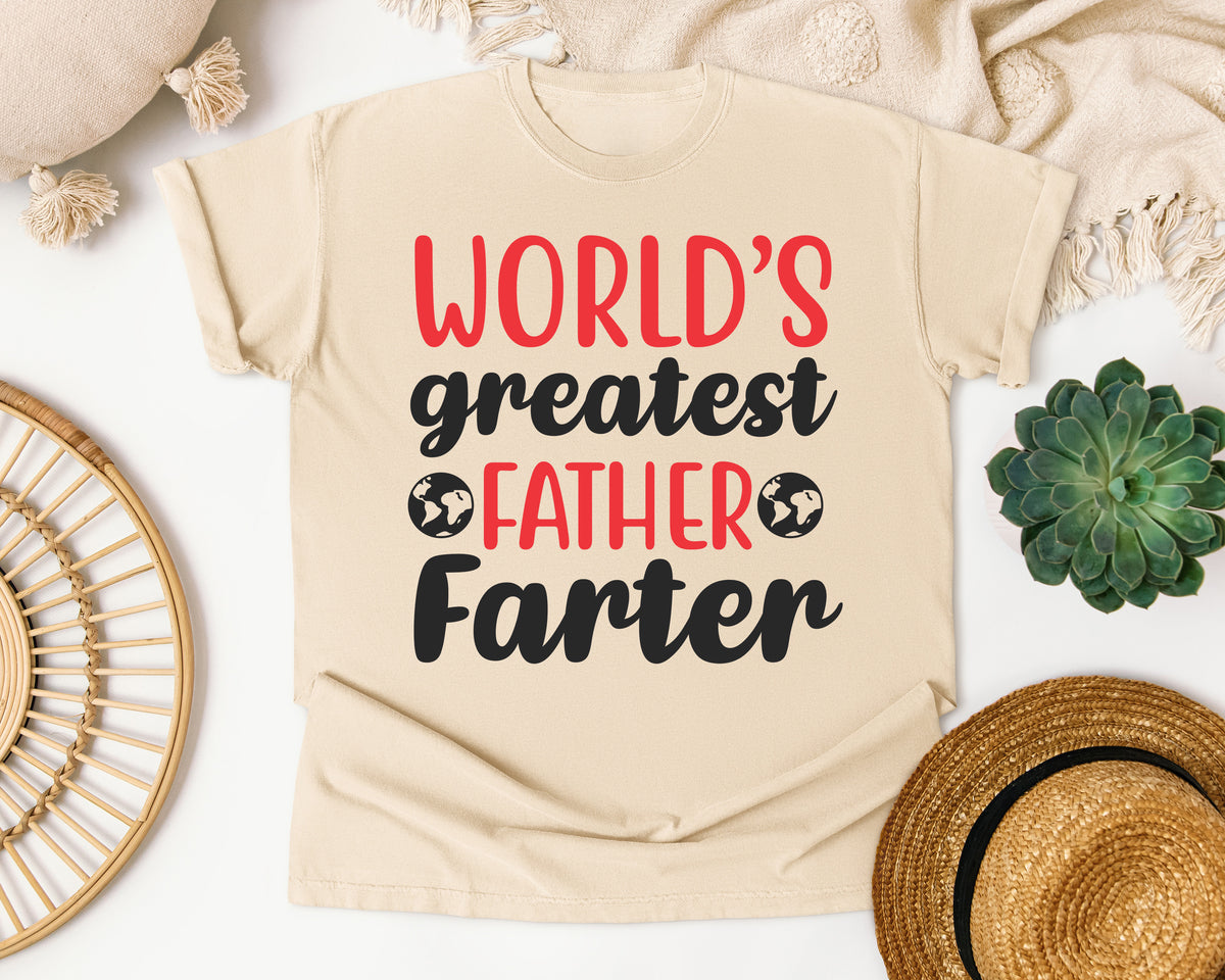 World's Greatest Father Farter Black 2 graphic tee in Ivory