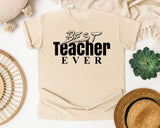 Best Teacher Ever graphic tee in Ivory