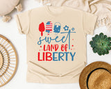 Sweet Land Of Liberty Red graphic tee in Ivory