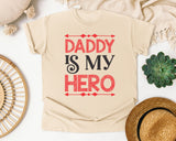 Daddy Is My Hero Pink 2 graphic tee in Ivory