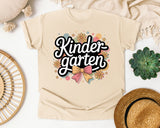 Kindergarten Script Flowers Graphic Tee graphic tee in Ivory