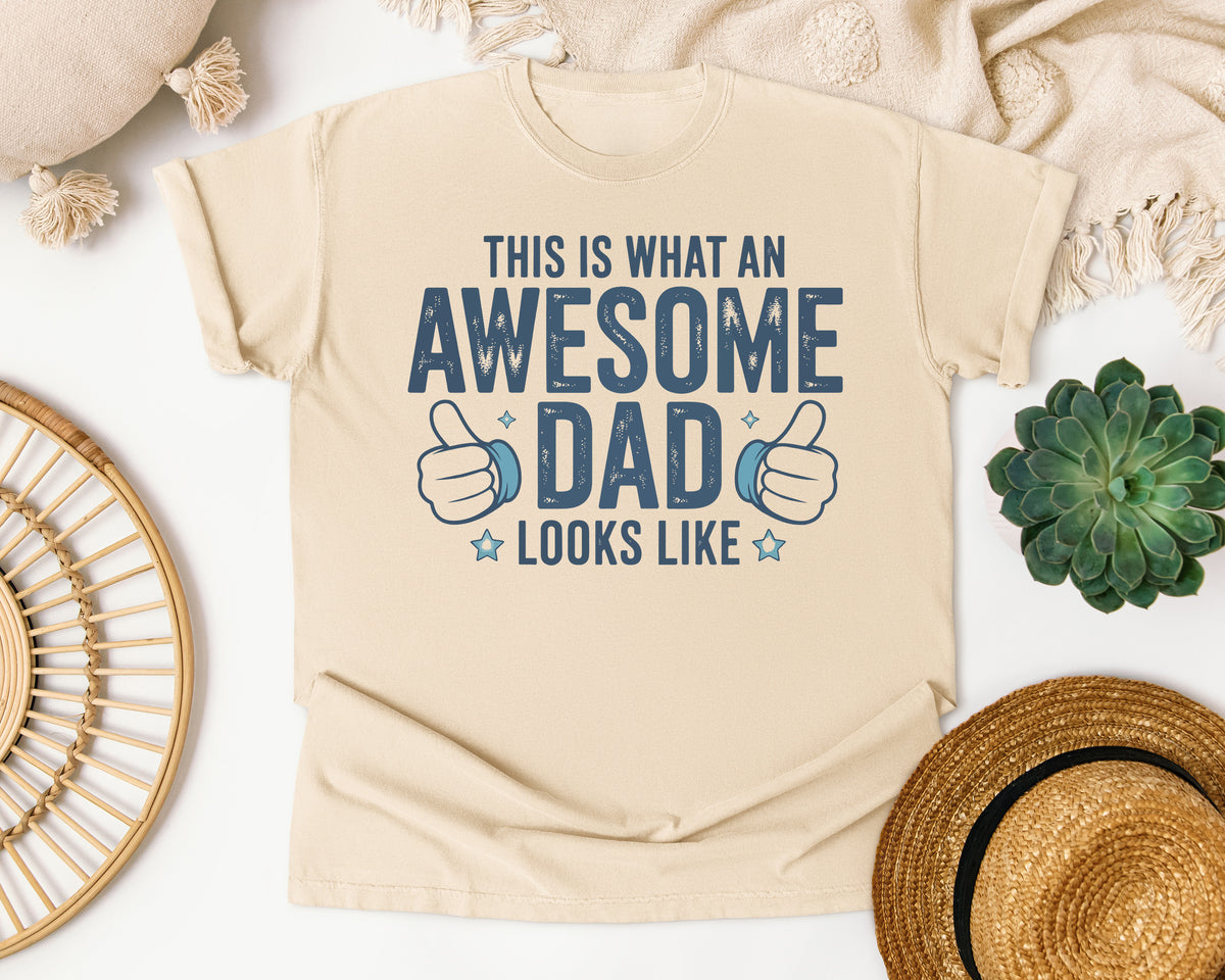 This Is What An Awesome Dad Looks Like Grey graphic tee in Ivory