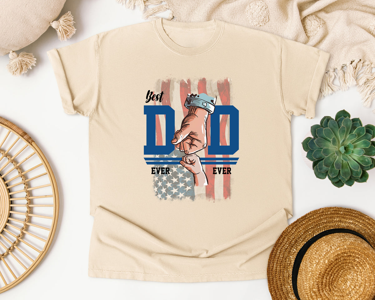 Best Dad Ever Grey 4 graphic tee in Ivory