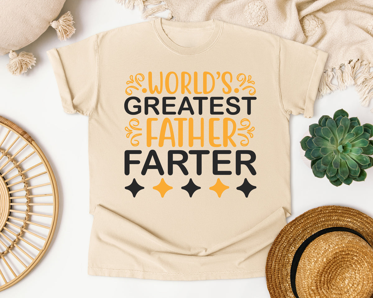 World's Greatest Father Farter Black 3 graphic tee in Ivory