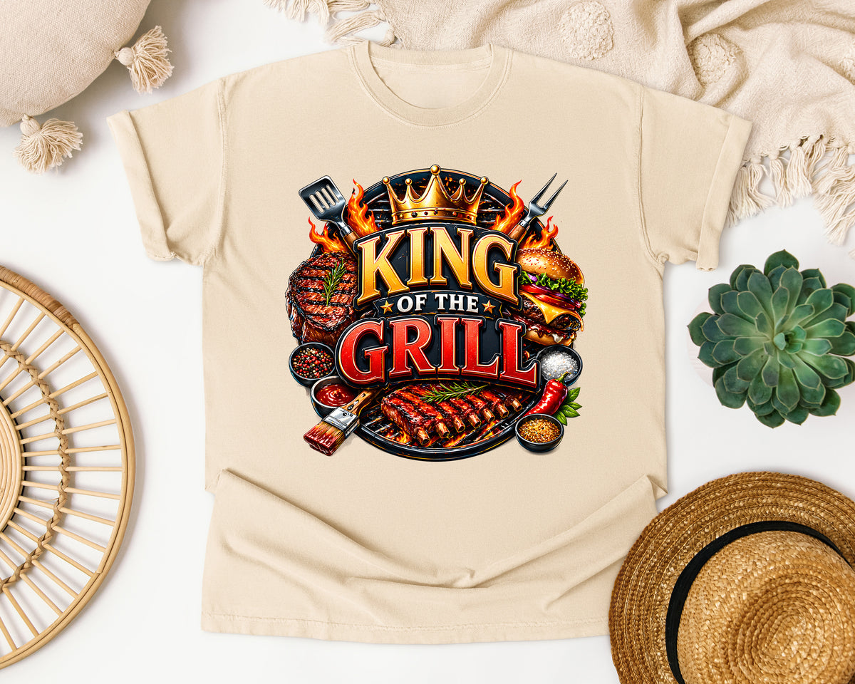 King Of The Grill graphic tee in Ivory