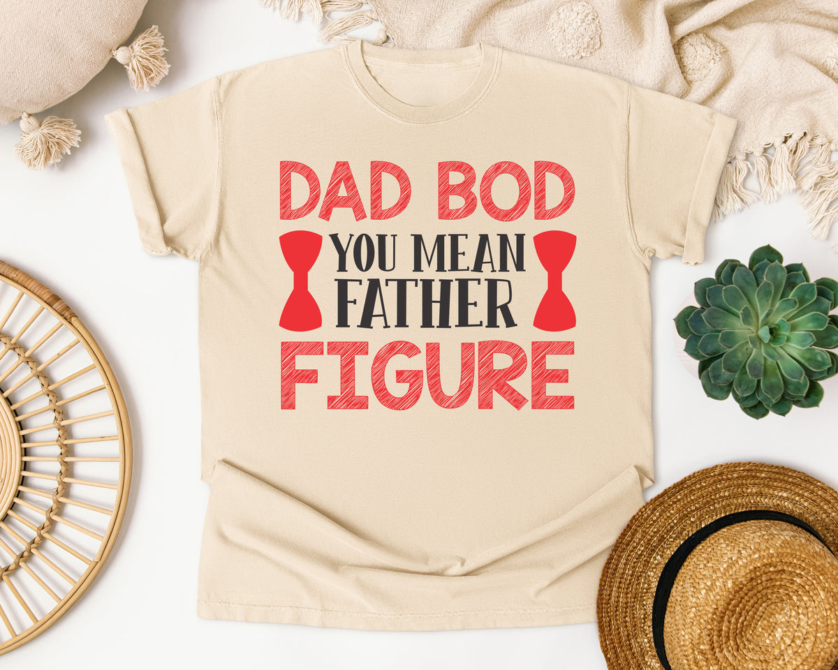 Dad Bod You Mean Father Figure Pink graphic tee in Ivory