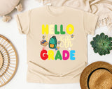 Hello 5th Grade Backpack graphic tee in Ivory