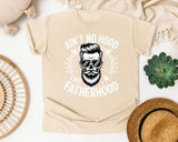 Ain't No Hood Like Fatherhood White graphic tee in Ivory