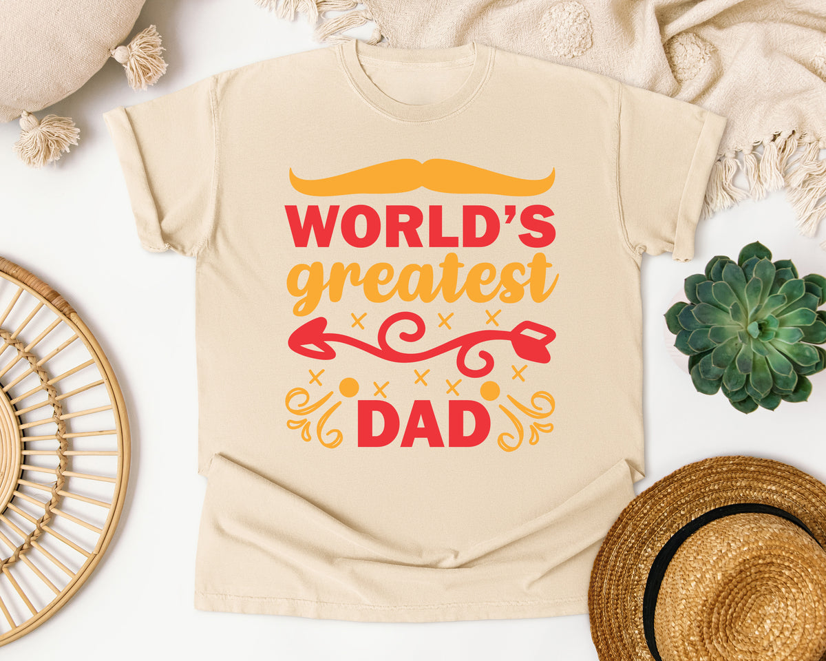 World's Greatest Dad Red graphic tee in Ivory