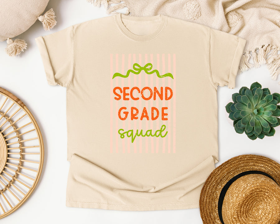 Second Grade Squad graphic tee in Ivory