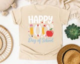Happy 100th Day Of School graphic tee in Ivory