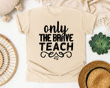 Only The Brave Teach Bold graphic tee in Ivory