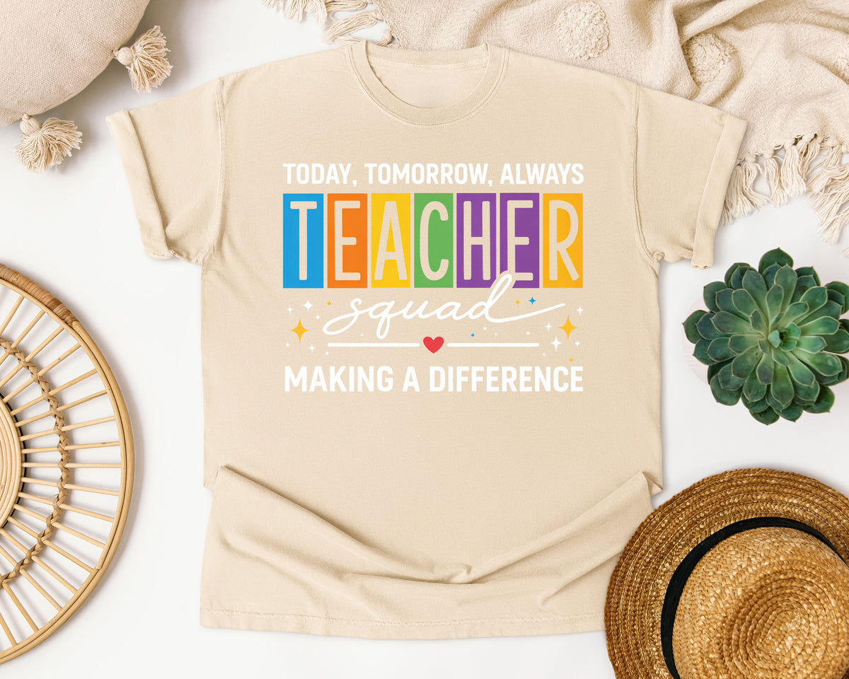 Today Tomorrow Always Teacher Squad graphic tee in Ivory