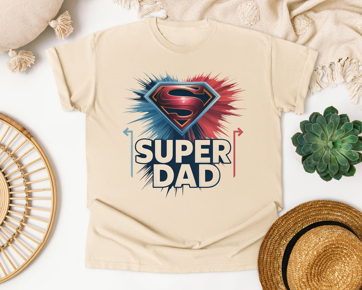 Super Dad Navy graphic tee in Ivory