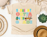 Straight Outta 4th Grade Pencil graphic tee in Ivory