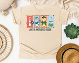 Just A Patriotic Goose graphic tee in Ivory