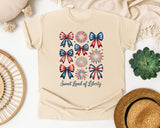Sweet Land Of Liberty Grey graphic tee in Ivory