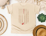 American Flag Golf Clubs graphic tee in Ivory