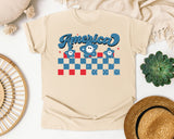 America Blue graphic tee in Ivory