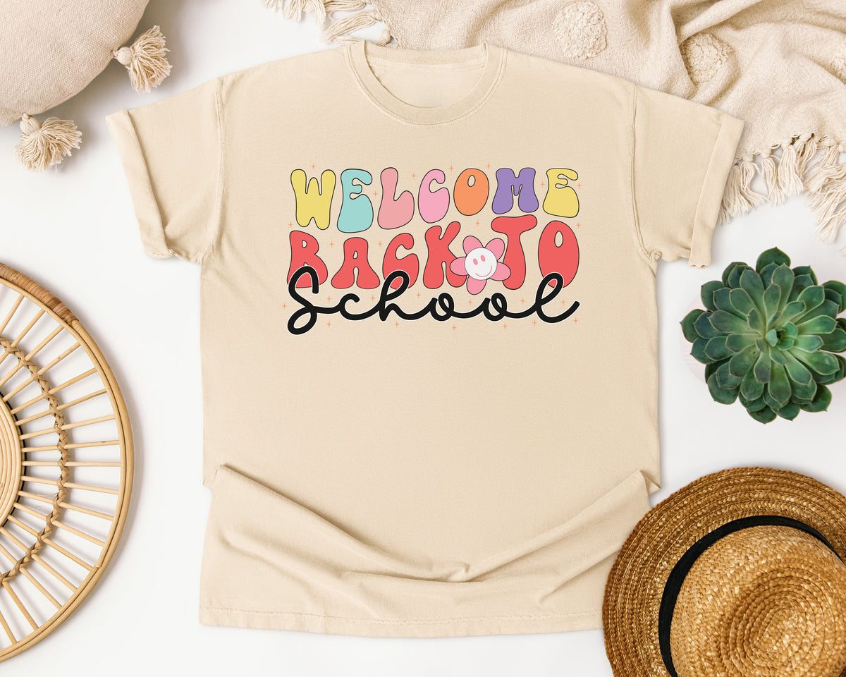Welcome Back To School Retro graphic tee in Ivory
