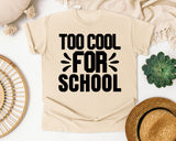 Too Cool For School graphic tee in Ivory