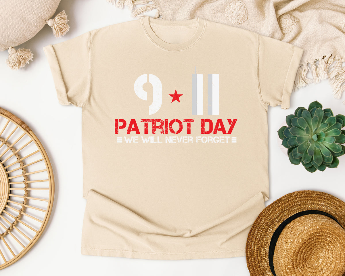 Patriot Day We Will Never Forget White graphic tee in Ivory