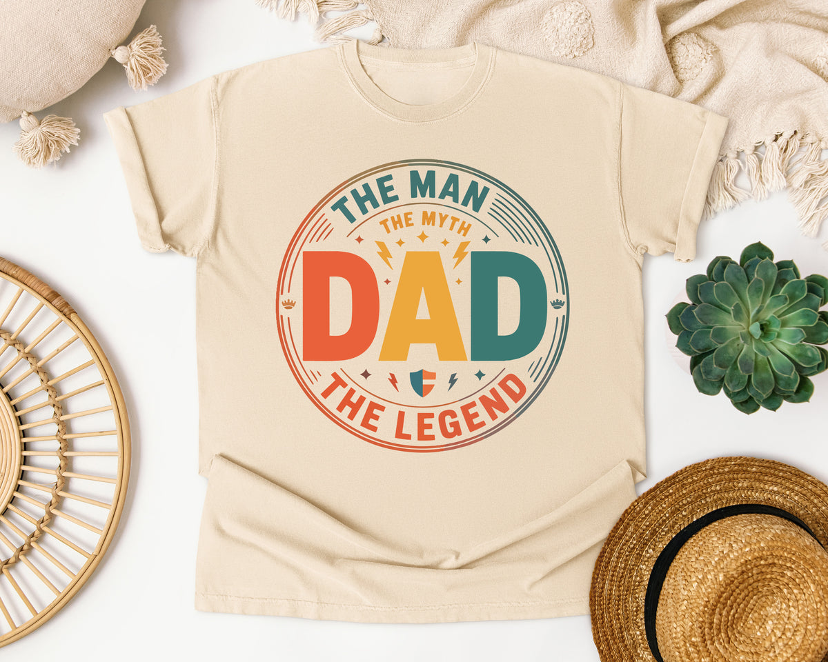 The Man The Myth The Legend Dad graphic tee in Ivory