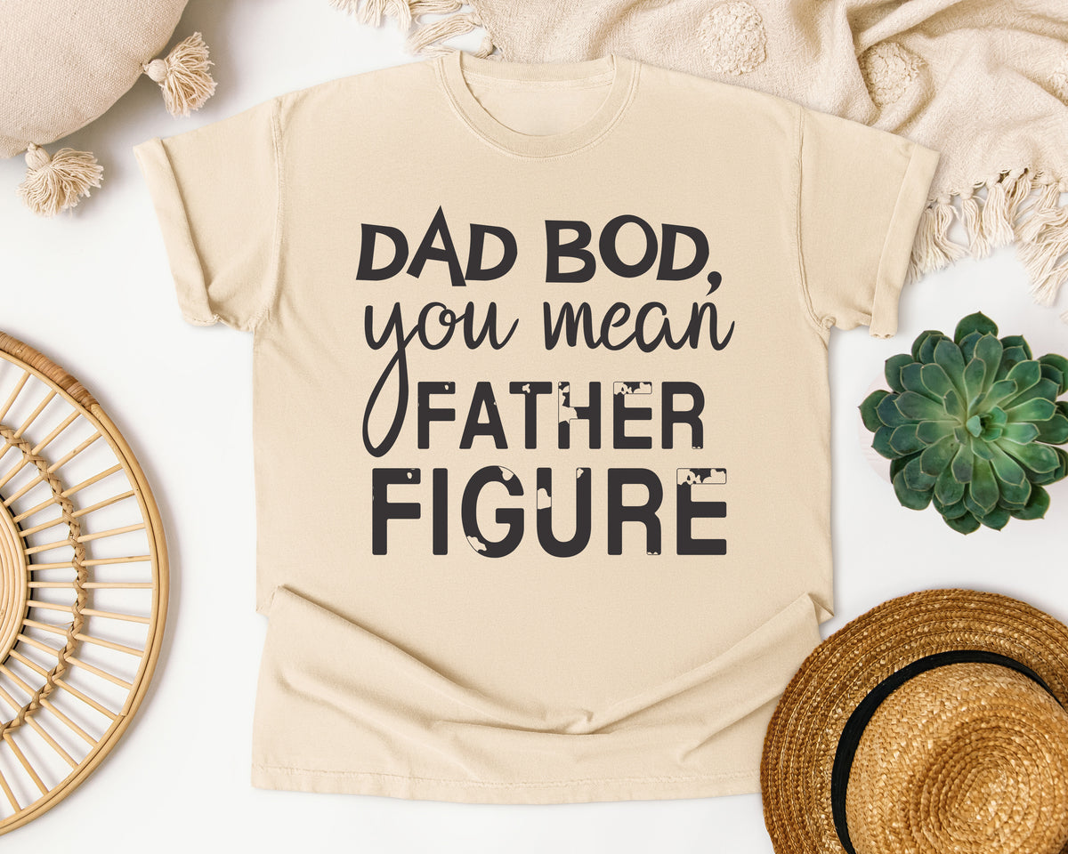 Dad Bod You Mean Father Figure Grey graphic tee in Ivory