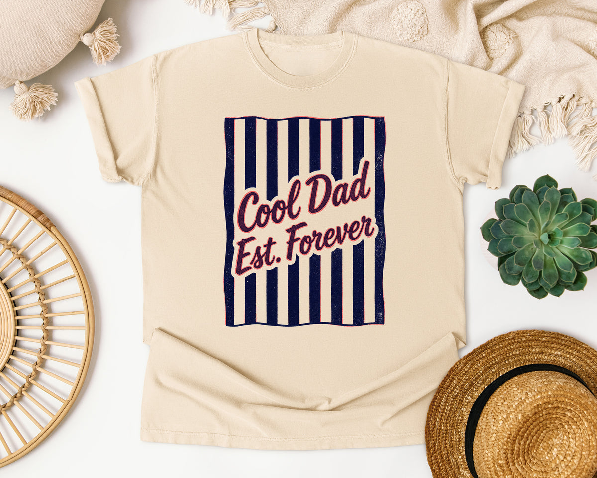 Cool Dad Est Forever Black graphic tee in Ivory
