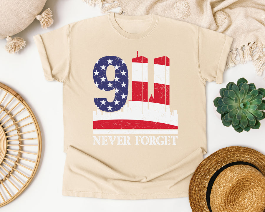 Never Forget White graphic tee in Ivory