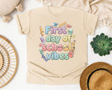 First Day Of School Vibes graphic tee in Ivory