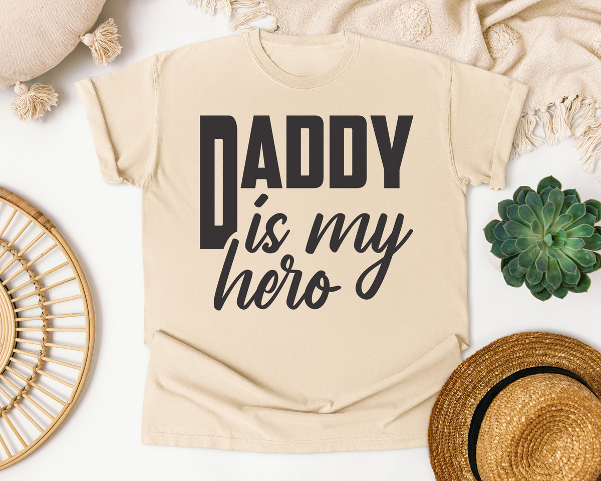 Daddy Is My Hero White 4 graphic tee in Ivory