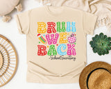 Bruh We Back School Secretary Bright Graphic Tee graphic tee in Ivory