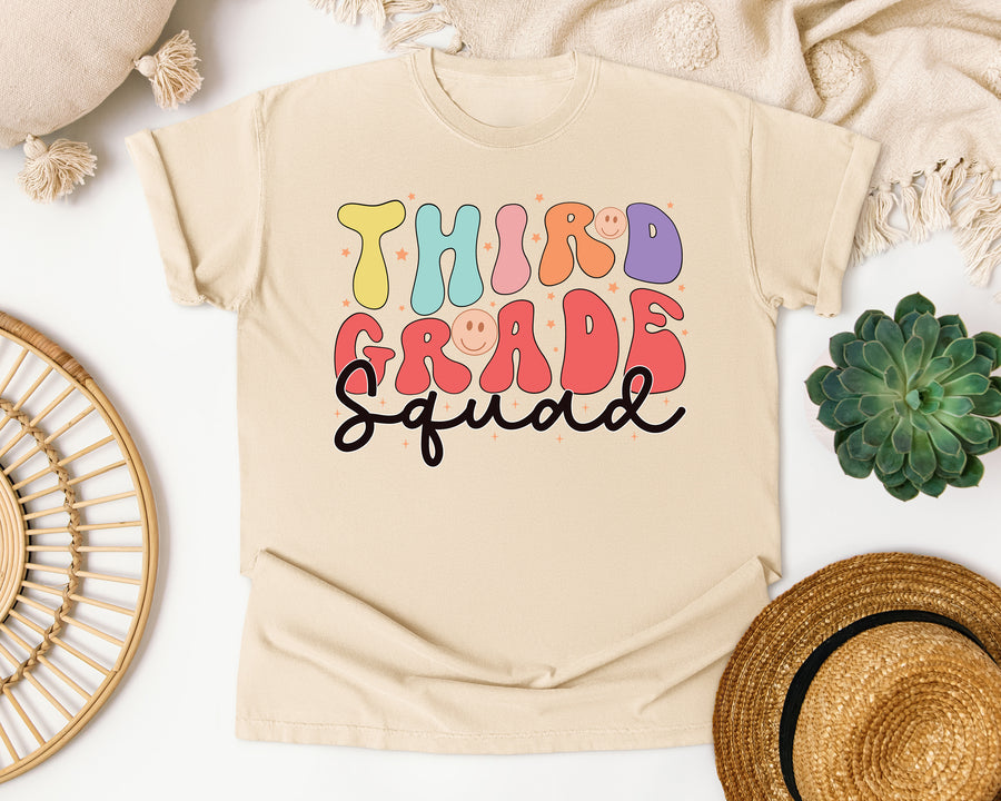 Third Grade Squad graphic tee in Ivory