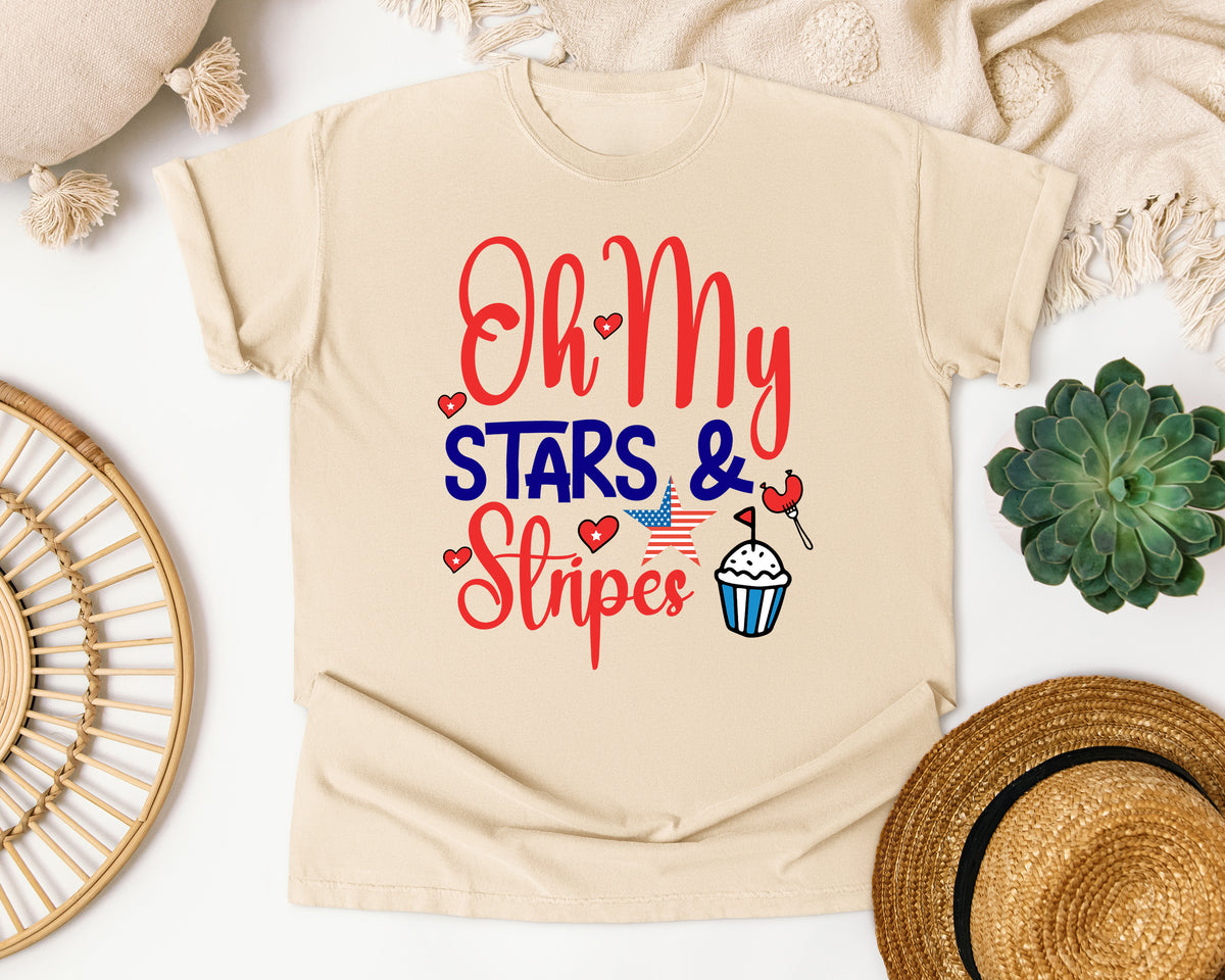 Oh My Stars And Stripes graphic tee in Ivory