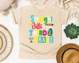 Straight Outta Third Grade Trophy graphic tee in Ivory