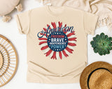 American Freedom Brave Independence Power graphic tee in Ivory