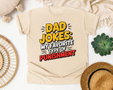 Dad Jokes My Favorite Type Of Punishment graphic tee in Ivory