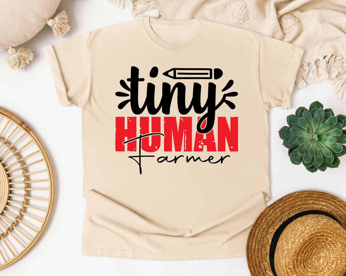 Tiny Human Farmer graphic tee in Ivory