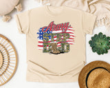 Army Step Dad graphic tee in Ivory